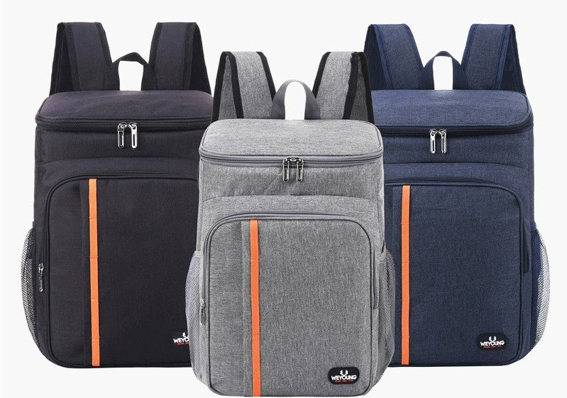 Oxford Cloth Insulated Backpack – Foldable Thermal Shoulder Bag for Lunch & Delivery