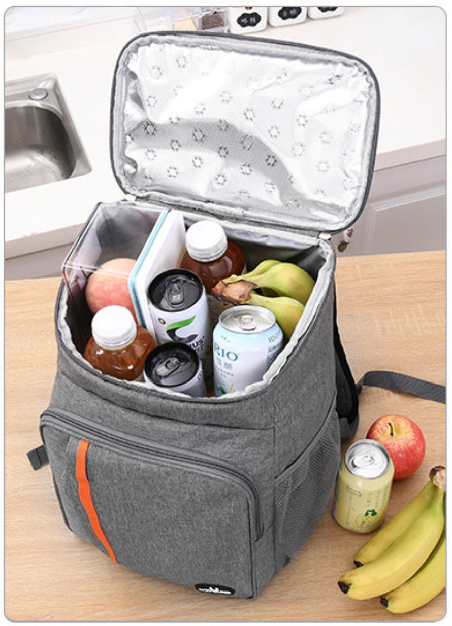 Oxford Cloth Insulated Backpack – Foldable Thermal Shoulder Bag for Lunch & Delivery